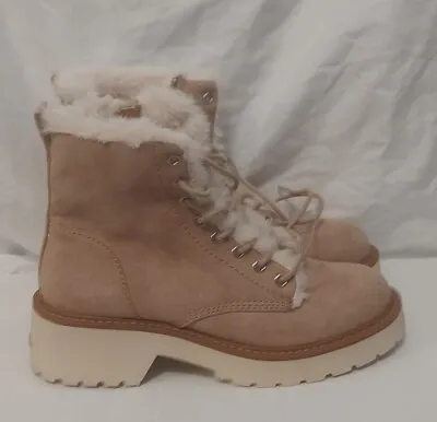 Womens Madden Girl Tan Lace Up Carra Combat Boots Size 6.5m8.5m10m • $26.90
