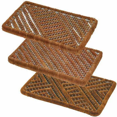£14.98 • Buy Heavy Duty Boston Brush Scraper Door Mat Wire Frame Coir Entrance Mat 39 X 59cm