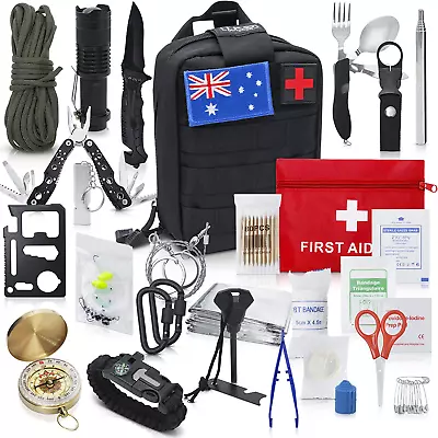 Professional Survival Kit - 20 In 1 Tactical Gear For Camping Hunting Hiking And • $115.95