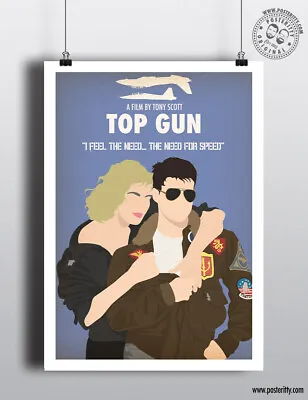 £12 • Buy TOP GUN - Minimalist Movie Poster Poster Minimal Print By Posteritty Tom Cruise