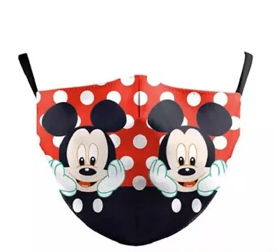 Adult Mickey Mouse Face Mask Washable Reusable Adjustable US Seller Fast Ship   • $8.97