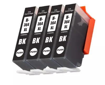 4 Black 364 XL Ink Cartridges For  HP Photosmart 5510 5515 5520 5524 6510 C6380 • £9.81