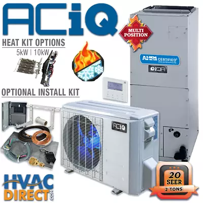 2 Ton 20 SEER ACiQ Ducted Unitary Central AC Inverter Heat Pump Split System BYO • $2565