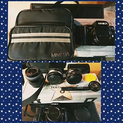 Minolta 7000 Maxxum With Yashikor Lenses Bag & Extras • $63.20