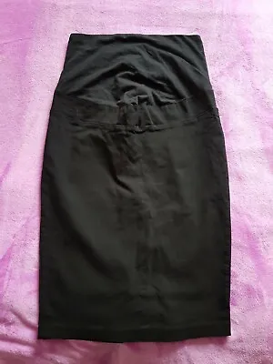 Dorothy Perkins Maternity Size 8 Over Bump Woven Style Stretchy Pencil Skirt • £9.50