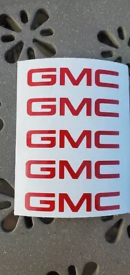 Red Gmc Wheel Rim Center Cap Logo Aftermarket Decal Sticker Vinyl Set (5)  • $8