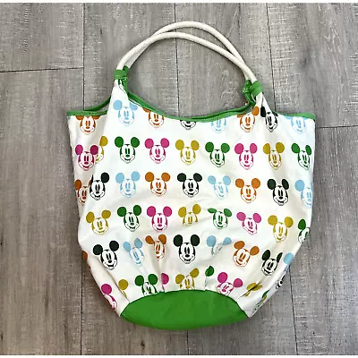 Disney Tote Mickey Mouse Print Canvas Bag Lined Multicolor • $17