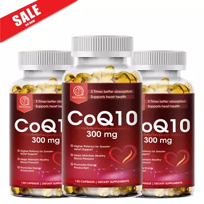 CoQ 10 Coenzyme Q10 300mg 360 Capsules For Cardiovascular Heart Health Stamina • $51.69