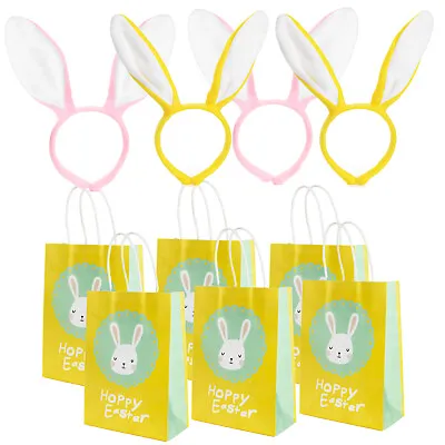 Easter Parade Egg Hunt Bunny Party Treat Bag And Fluffy Ears Kids Set Gift • £3.99