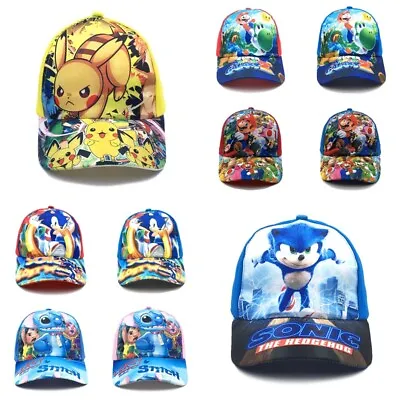 £5.27 • Buy Kids Sonic The Hedgehog Baseball Cap Boys Girls Adjustable Snapback Sunhat Gifts