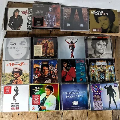 Michael Jackson CD Album Bundle X16: HIStory Thriller Invincible Dangerous • £49.95