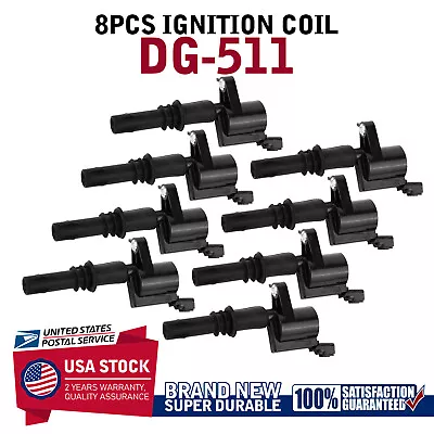 8PCS Ignition Coil For Motorcraft DG-511 For Ford F150 Expedition 4.6L 5.4L • $75.99