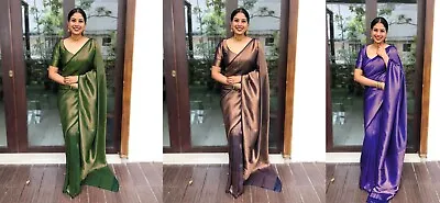 £26.99 • Buy Wedding Saree Blouse New Sari Indian Pakistani Designer Bollywood Party Wear