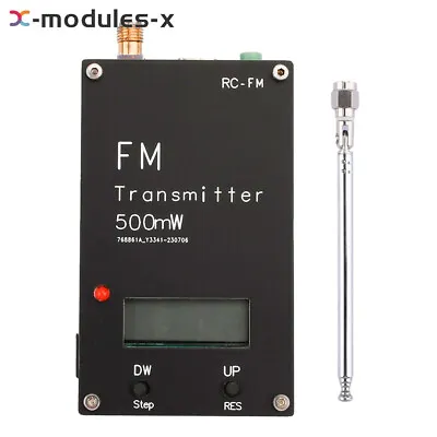 2000M 0.5W FM Transmitter Frequency LCD Display Stereo Digital 77M-108MHz TYPE-C • $26.99