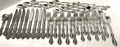 Oneida Stainless MICHELANGELO 42 Piece Used Cube USA Flatware • $209