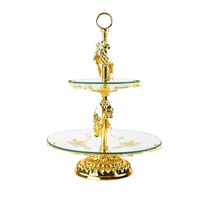 Cupcake Stand Tray Dessert Fruit Plate Wedding Party Display Tower Holder 2 Tier • $13.30