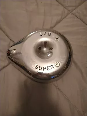 S&S Air Cleaner Cover Super E/G Carb OEM Harley Chrome Teardrop 17-0378 • $75