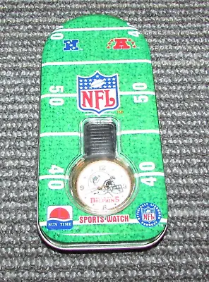 Sun Time Vintage 1995 Miami Dolphins NFL Watch With Collectible Tin Brand New • $30.76