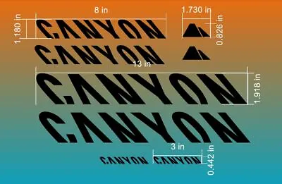 Canyon Bike Frame Vinyl Decal Sticker Set. Custom Pick Your Color. USA Seller.  • $17.10