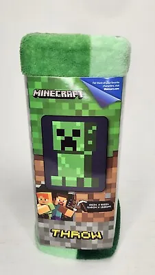 Minecraft Creeper Green  Super SOFT Plush Throw Blanket 46 X 60 Inches • $14.99