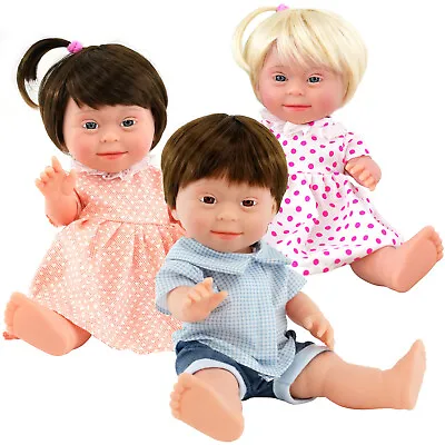 Down Syndrome Baby Dolls Realistic Lifelike Soft Vinyl Dolls Movable Limbs 14  • £18.69