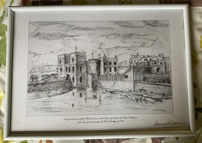 Tower Of London Drawing David Williams After Paul Sandby Framed • £10
