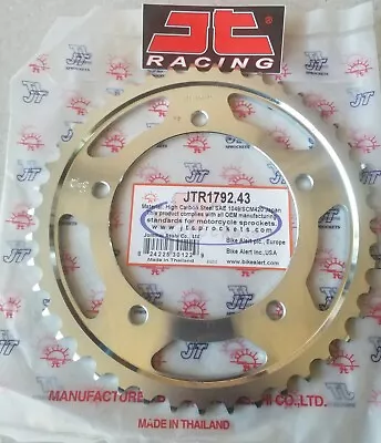 JT Steel 43t Rear Sprocket Triumph Thruxton Bonneville Suzuki GSXR 525 Chain NEW • $32.03