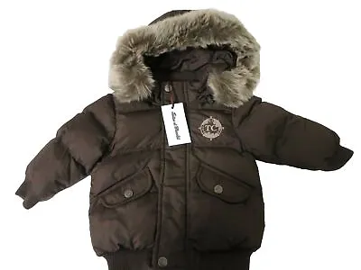 Tartine Et Chocolat Brown Baby Boys Coat Size 6 Month New With Tags • £49