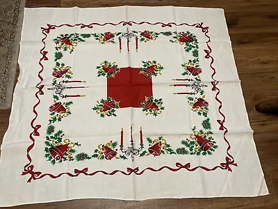 $14.95 • Buy Vintage Christmas Tablecloth 43x48