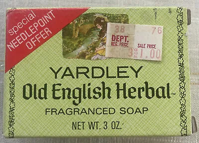 Yardley OLD ENGLISH HERBAL Fragranced Soap Bar 3 Oz NEW NIB Imp VINTAGE • $9.99