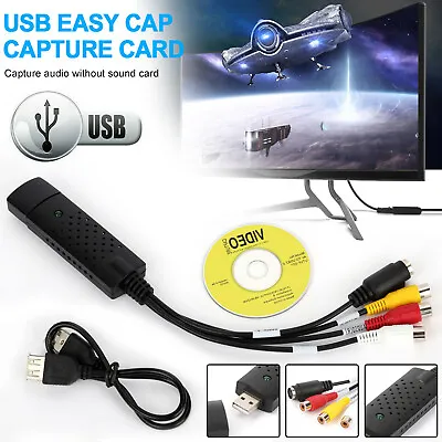 USB 2.0 Audio TV Video VHS To DVD VCR PC HDD Converter Adapter Capture Card • $9.75