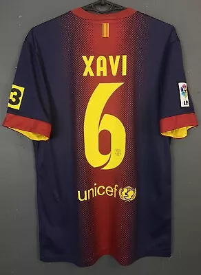 Mens Xavi #6 Fc Barcelona 2012/2013 Football Soccer Shirt Jersey Maillot Size S • $149.99