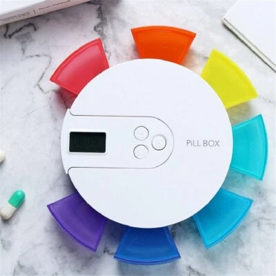 £12.58 • Buy Automatic Pill Dispenser 7 Day Electronic Medication Organiser Pill Storage Box