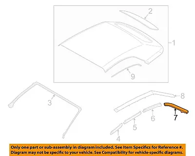 FORD OEM 16-18 Mustang Convertible Top-Upper Weather Strip Left GR3Z7654001A • $176.35