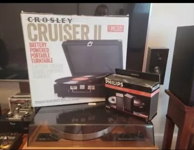 Crosley Cruiser II Rare Battery & AC Power + External Speakers + Upgraded Styus • $120