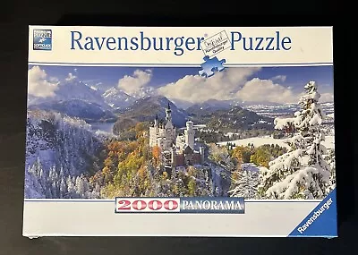 New/Sealed Ravensburger Panorama 2000 Piece Puzzle Schloss Neuschwanstein Castle • $17.95