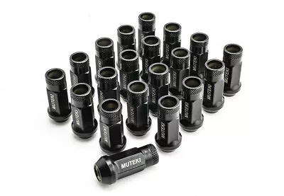 Muteki Sr48 Black 48mm 12x1.5 Open Ended 20 Pcs Lug Nuts Set Acorn • $79