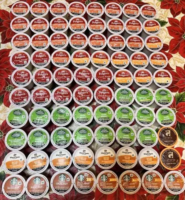 80ct Folgers/Green Mountain/Starbucks Coffee Variety Sampler Keurig K Cup Pods • $23.99