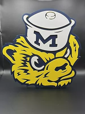 Michigan Wolverines Logo Sign Display | 3D Wall Desk Shelf Art • $19.99