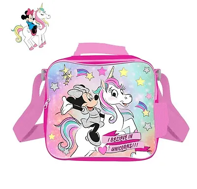 Disney Minnie Mouse  I Believe In Unicorns  Kids Lunch Bag For Boys Girls • £9.99