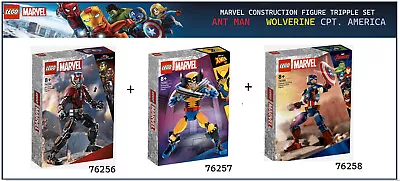 NEW LEGO Marvel Tripple Set: 76256 Ant Man | 76257 Wolverine | 76258 CPT America • $139.95