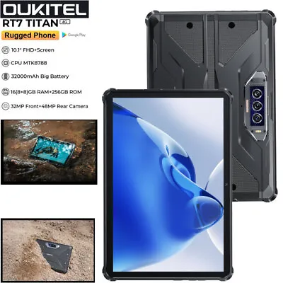 Oukitel RT7 TITAN 4G Rugged Tablet WIFI Mobile Android Phone Waterproof 32000mAh • $339.91