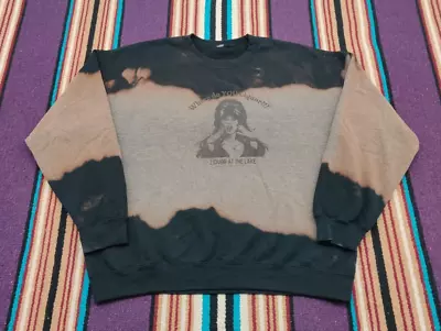 Vintage 90's Elvira Funny Bleached Distressed Crewneck Sweatshirt Adult Sz Large • $19.99