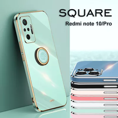 Case For Xiaomi Redmi Note 11 12 Pro 13T 12T 11T Plating Ring Holder Soft Cover • $8.35