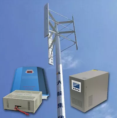 5000W Vertical Wind Power Turbine Kits 48V-220V W/ ControllerOff Grid Inverter • $5999.99