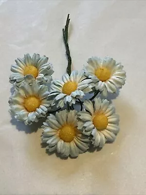 Petite Vintage Antique Blue Millinery Flower Spray • $6