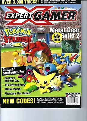 Expert Gamer Magazine Issue 83 (Pokemon Stadium 2 Metal Gear Solid 2) • $9.95