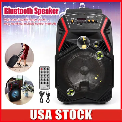 8  1000W Portable FM Bluetooth Speaker Wireless Party Heavy Bass W/Remote & LED • $44.99