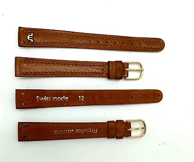 12mm Maurice Lacroix Brown Calfskin Leather Band W Buckle Watch Band Strap 12/10 • $69