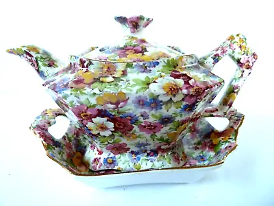 £87.50 • Buy JAMES KENT FENTON CHINA DU BARRY TEAPOT And STAND